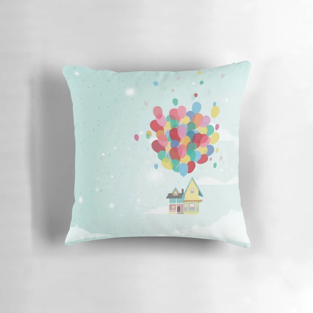 "Up" themed pillow with balloons and house, perfect for Disney and Pixar fans