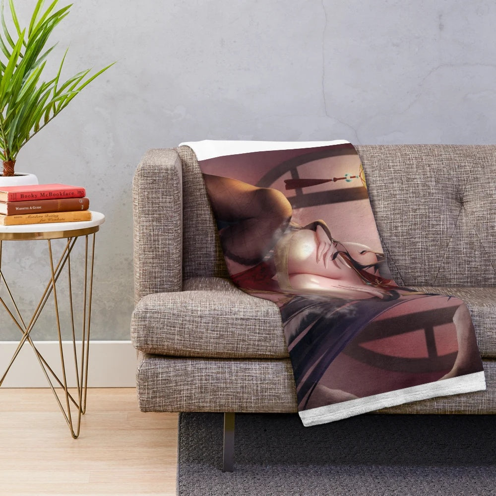 Azur Lane inspired plush blanket featuring the popular anime character Taihou