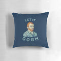 Decorative "Let It Gogh" pillow featuring the iconic style of Vincent van Gogh's artwork