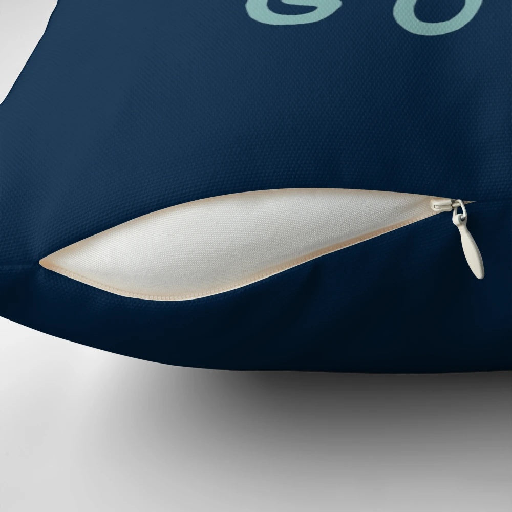 Decorative "Let It Gogh" pillow featuring the iconic style of Vincent van Gogh's artwork