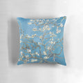 Pillow featuring the iconic "Branches with Almond Blossom" painting by Vincent van Gogh