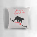 Bear market-themed pillow for a cozy and humorous touch to your home decor