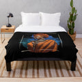 Plush blanket featuring an image of a beautiful African woman, a symbol of strength and heritage