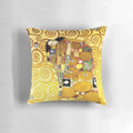 Pillow featuring Gustav Klimt's iconic painting "The Embrace