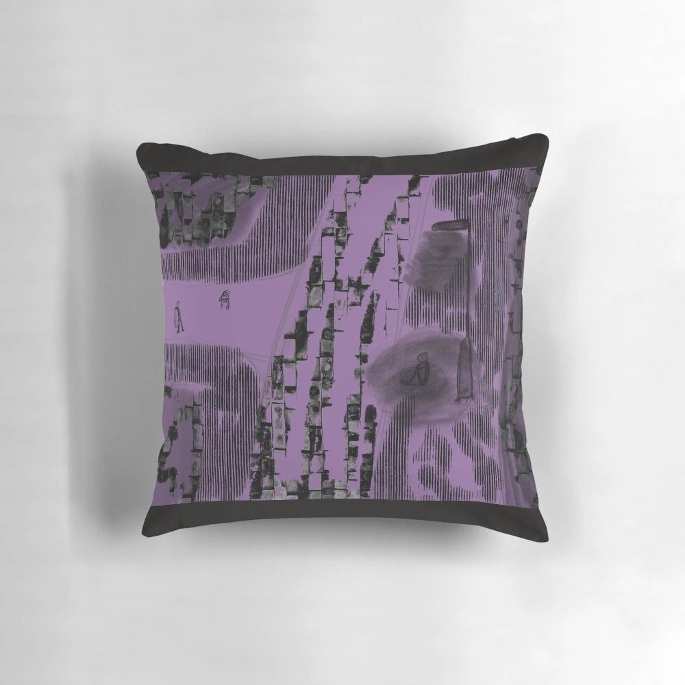Pillow depicting the struggles of city living