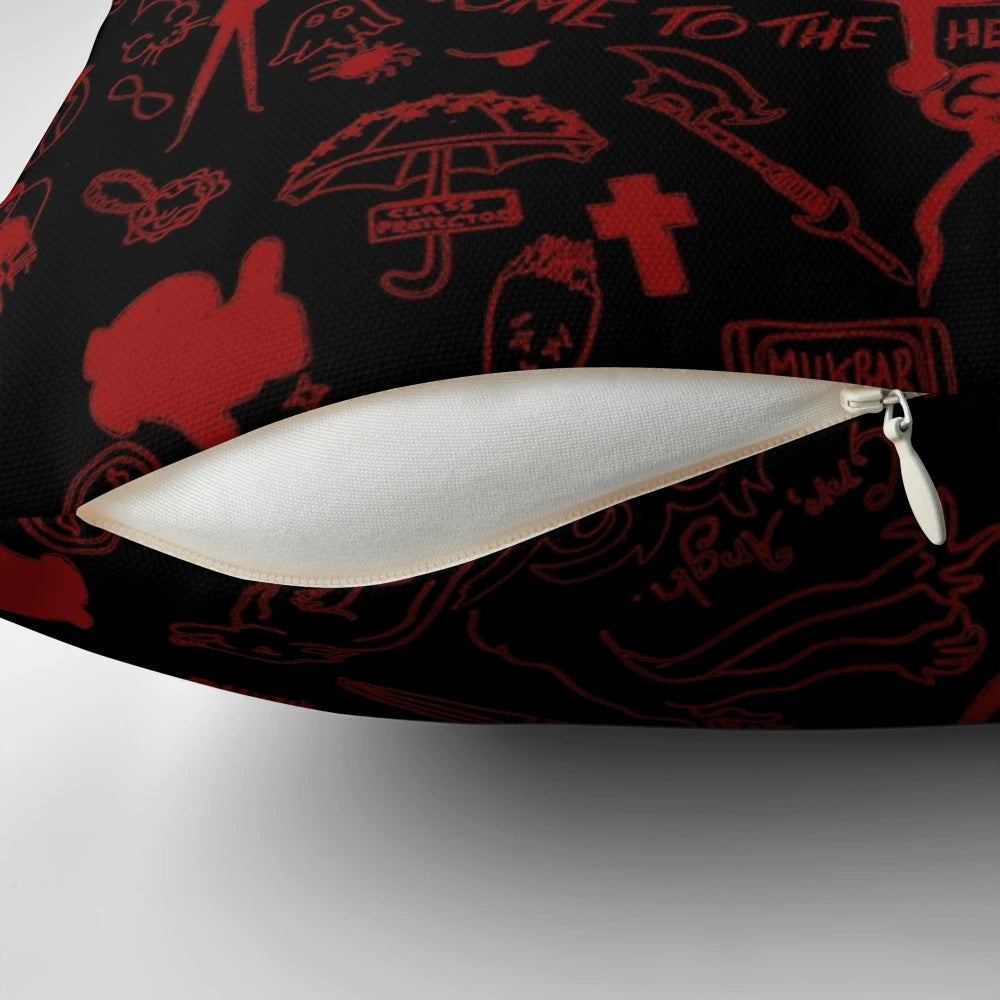 Buffy the Vampire Slayer-inspired pillow with "In every generation there is a chosen one..." text