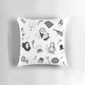 Young Frankenstein" themed pillow featuring Gene Wilder, Mel Brooks, and the iconic characters from the classic comedy