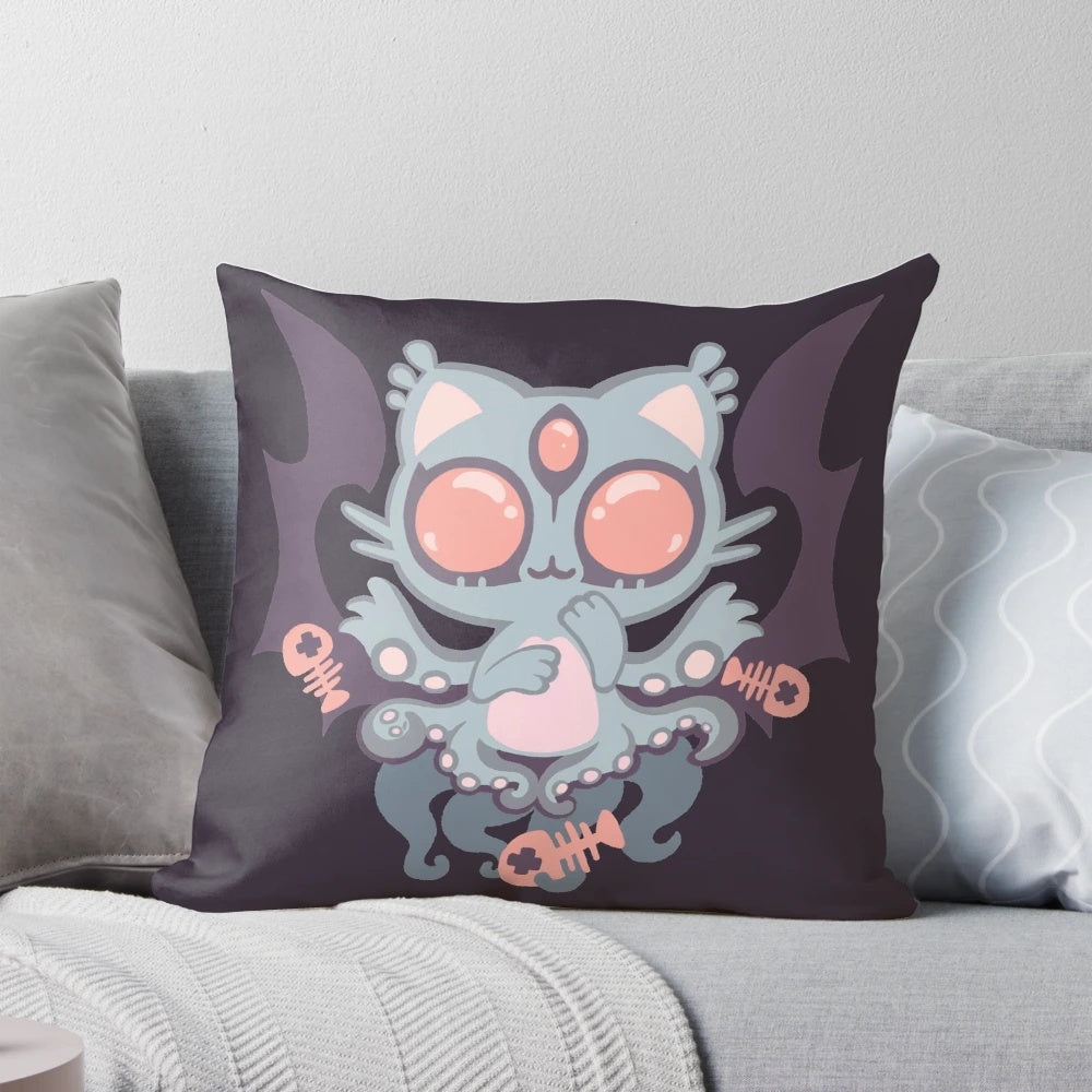 A soft, plush pillow featuring the iconic Cthulhu creature from H.P. Lovecraft's "The Call of Cthulhu" story.