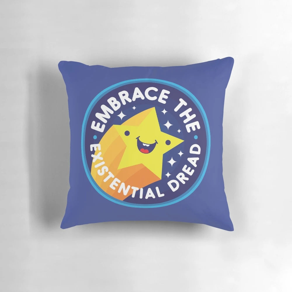 Embrace Pillow - A Whimsical Space-Themed Decorative Pillow for Your Home