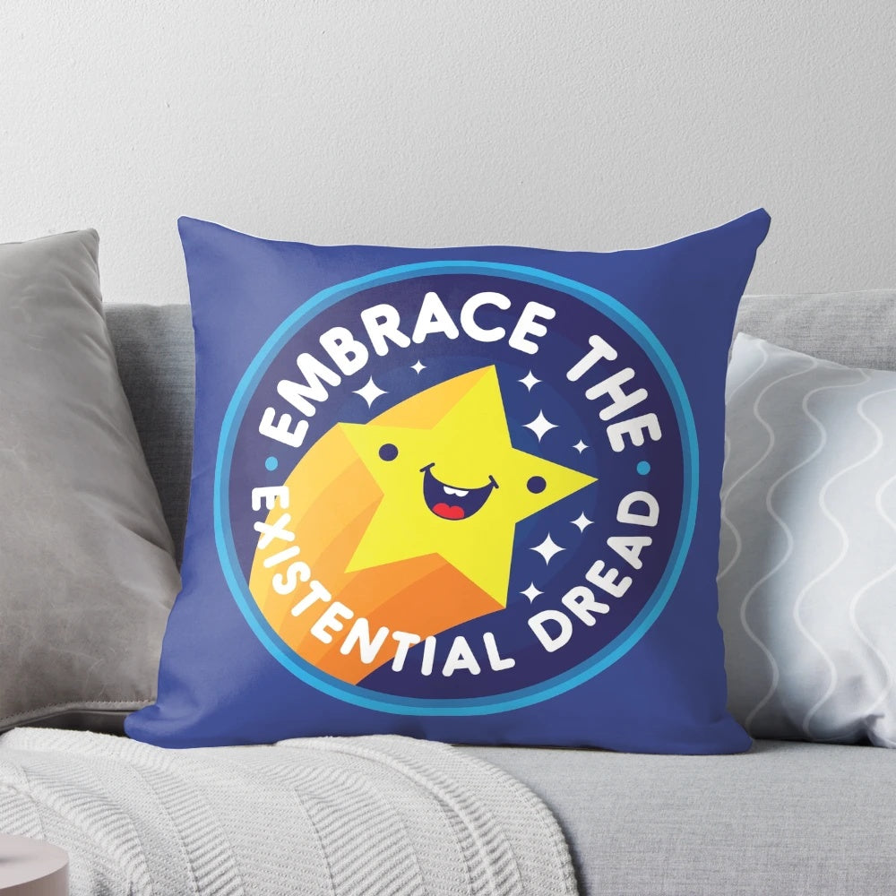 Embrace Pillow - A Whimsical Space-Themed Decorative Pillow for Your Home
