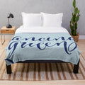 Mamma Mia inspired plush blanket with "Dancing Queen" design