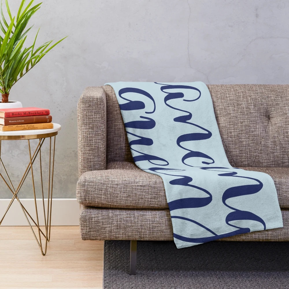 Mamma Mia inspired plush blanket with "Dancing Queen" design