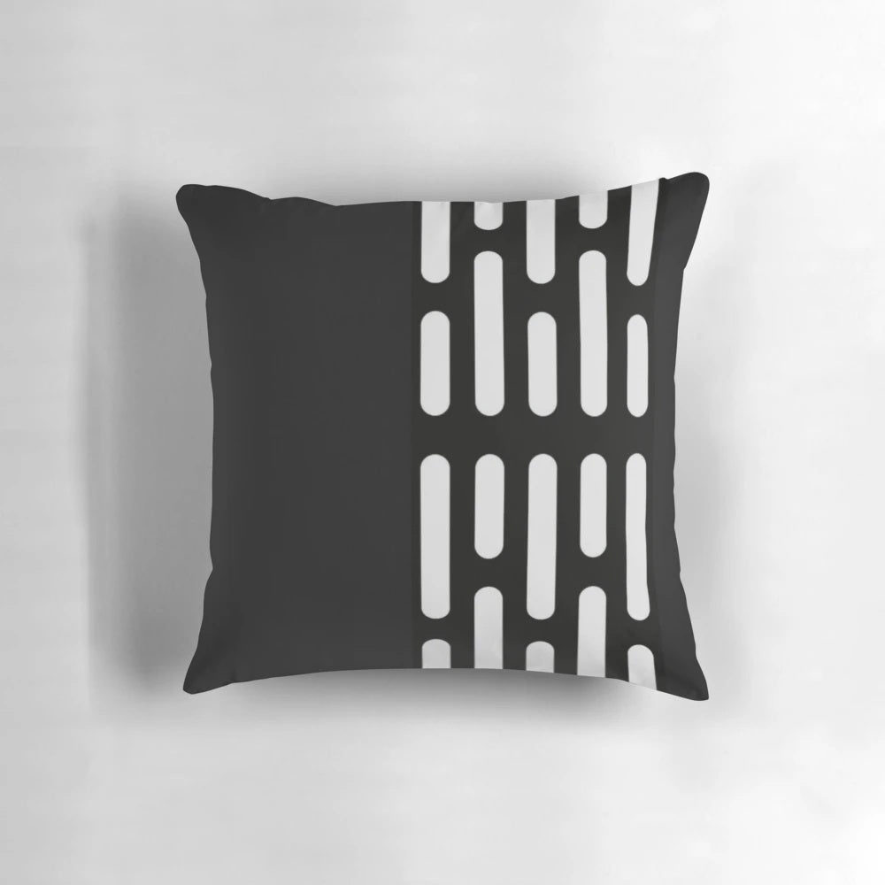 Stylish galaxy-inspired "Dark Star" throw pillow for sci-fi home decor