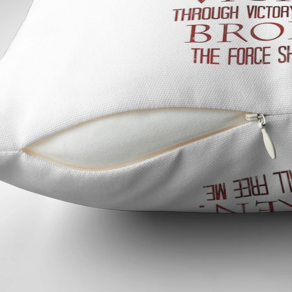 The Sith Code Pillow featuring the iconic Sith symbol, perfect for Star Wars fans