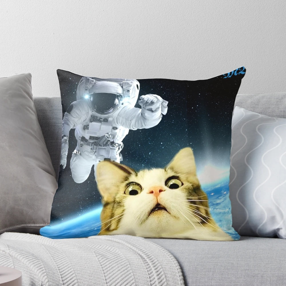 Humorous throw pillow with text "Oh Sh*t!" for those embracing existential dread