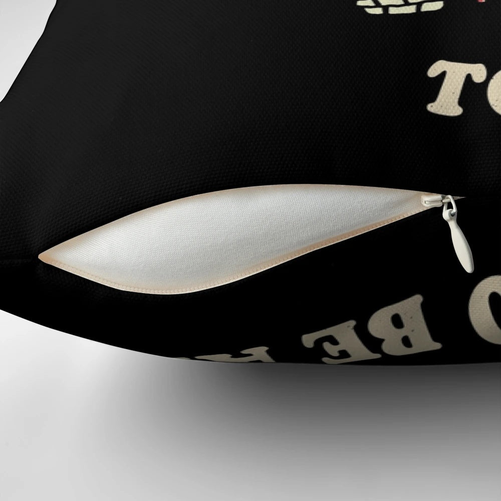 A vintage-inspired pillow featuring a grim reaper design, perfect for adding a touch of dark humor to your home decor.