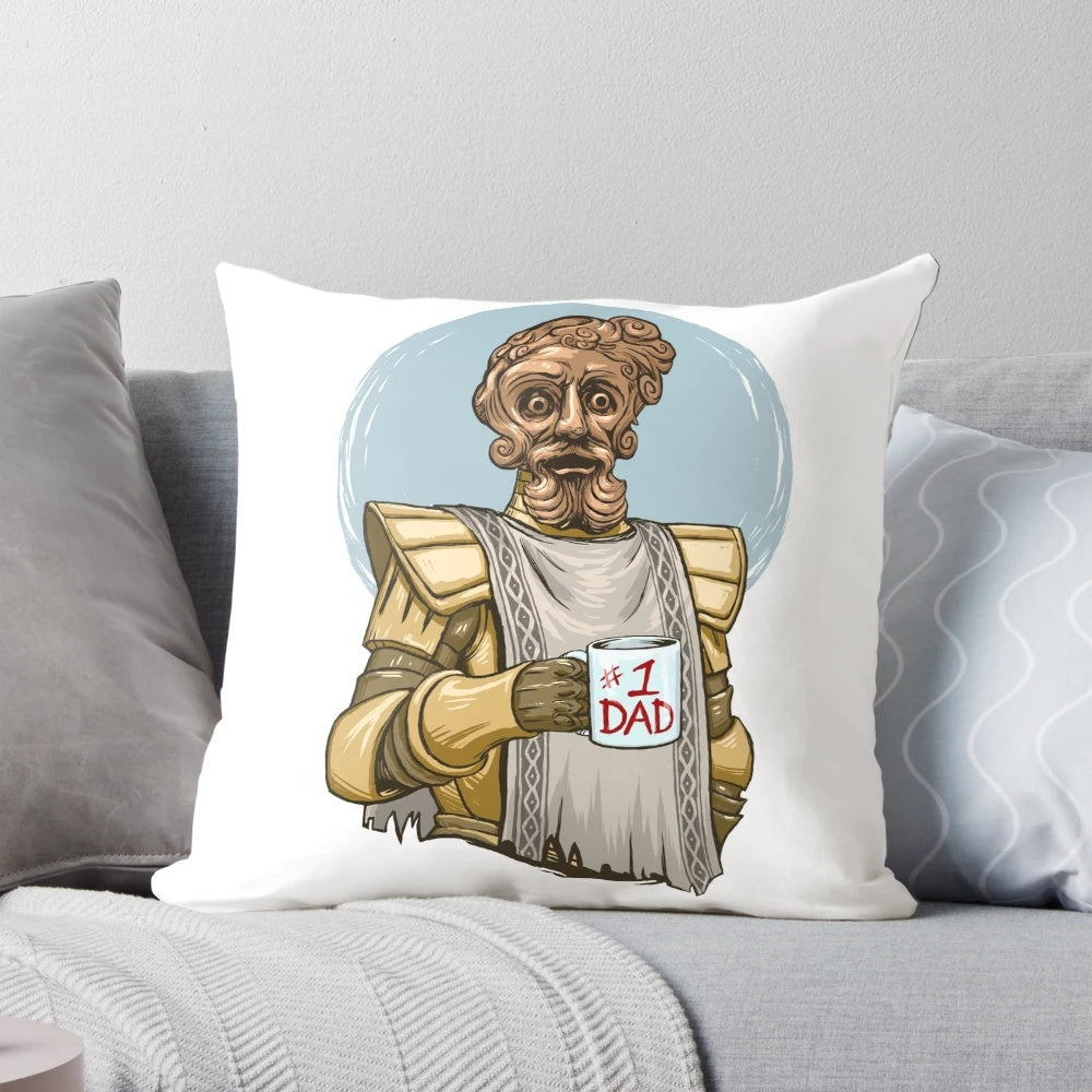 Giant Dad Pillow, a Dark Souls inspired videogame meme accessory