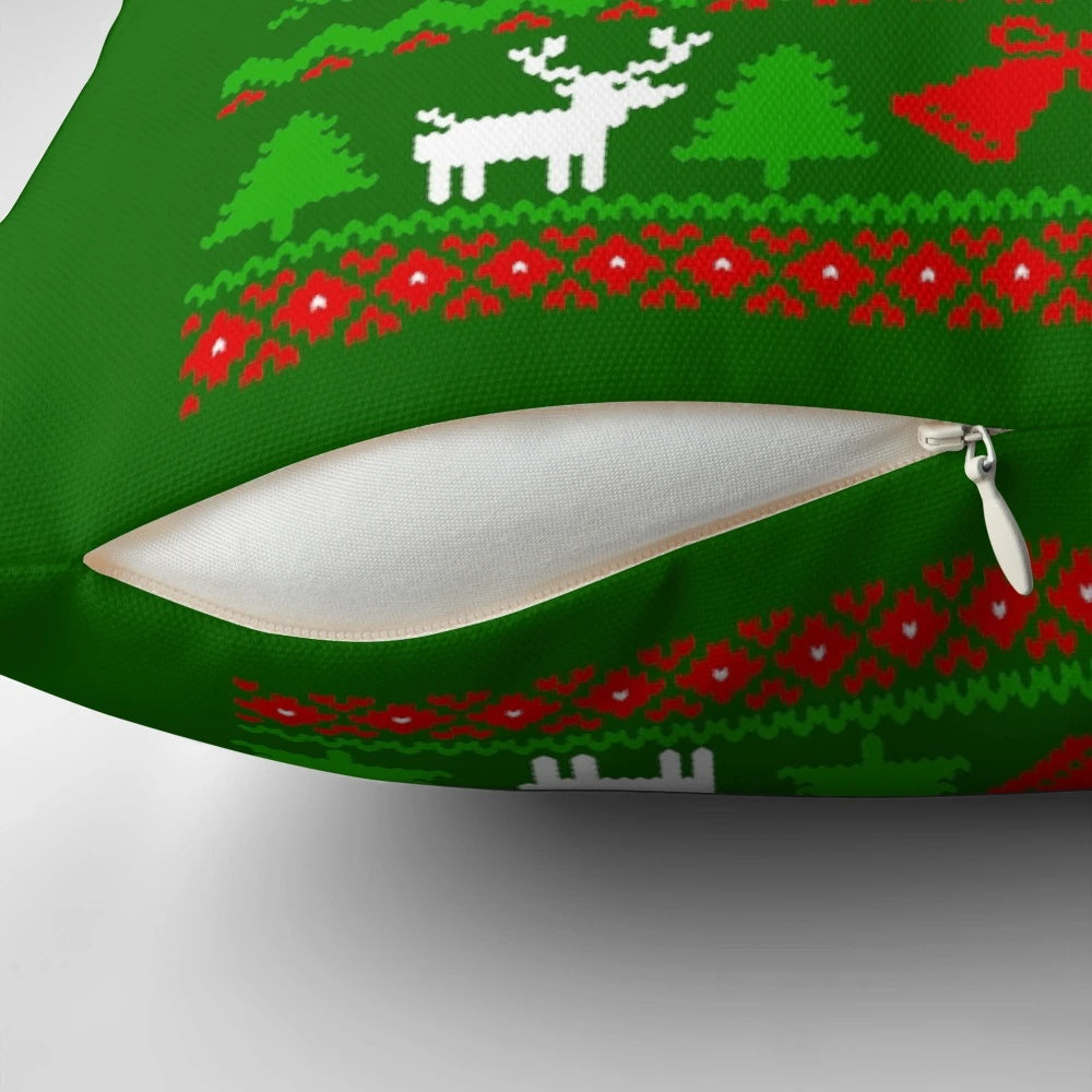 Die Hard is My Favorite Christmas Movie" Ugly Sweater Style Pillow