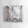 L.S. Lowry Pillow featuring the renowned artist's distinctive style and depictions of urban life