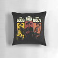 Pillow featuring characters from the classic Spaghetti Western film "The Good, The Bad, and The Ugly