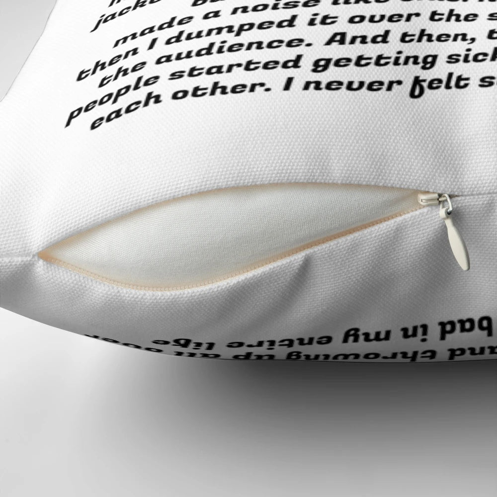Chunk's Confession Pillow featuring the iconic Truffle Shuffle from the classic movie The Goonies