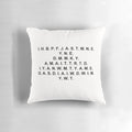 Star Wars-themed pillow featuring Anakin Skywalker, Obi-Wan Kenobi, and Darth Vader