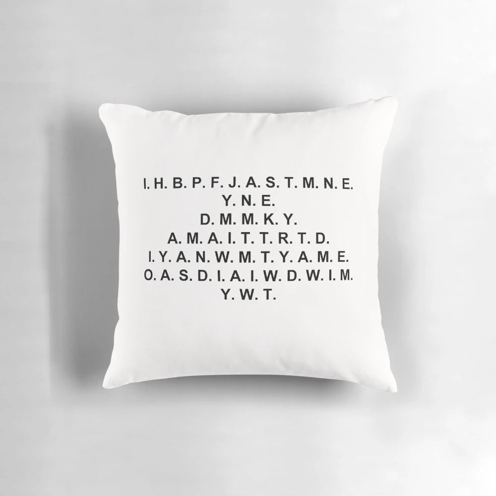 Star Wars-themed pillow featuring Anakin Skywalker, Obi-Wan Kenobi, and Darth Vader