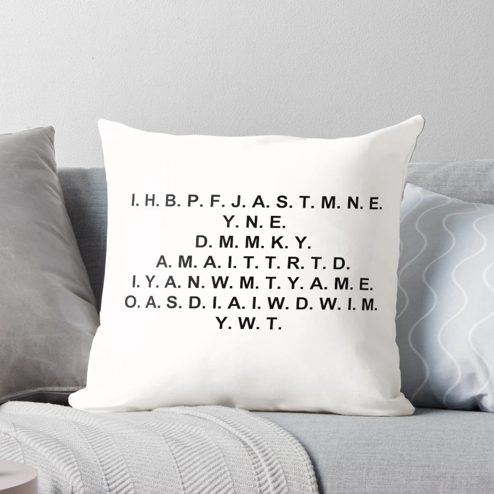 Star Wars-themed pillow featuring Anakin Skywalker, Obi-Wan Kenobi, and Darth Vader