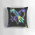 A beautiful Kingdom Hearts-inspired pillow featuring the iconic Oathkeeper keyblade, representing the balance of light and dark.