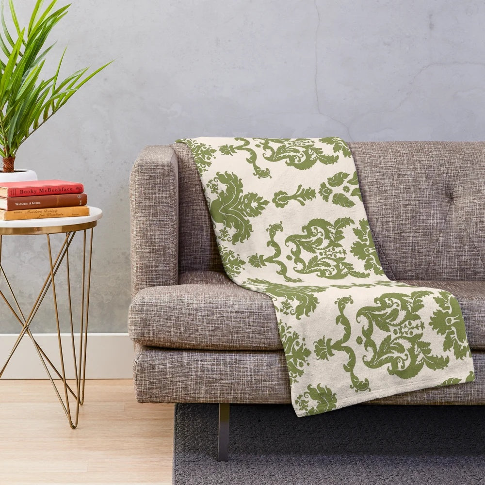 Plush blanket with the famous Von Trapp curtain pattern from The Sound of Music
