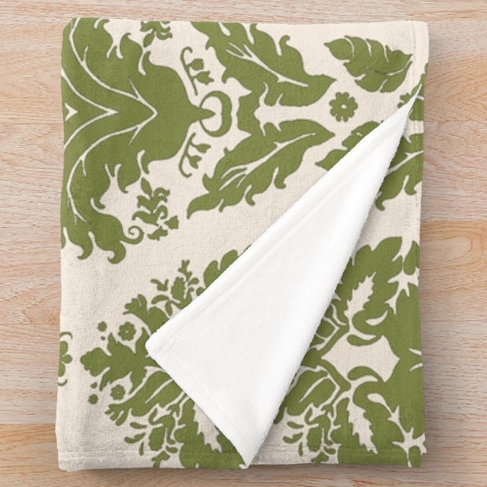 Plush blanket with the famous Von Trapp curtain pattern from The Sound of Music