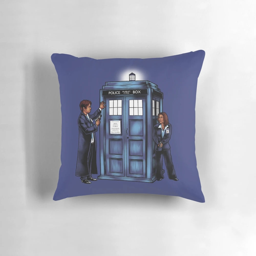 The Agents' Phone Box Pillow - A Sci-Fi Themed Decoration for X-Files Fans