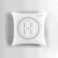 A soft, decorative pillow featuring a detailed illustration of the unit circle, a fundamental concept in mathematics.