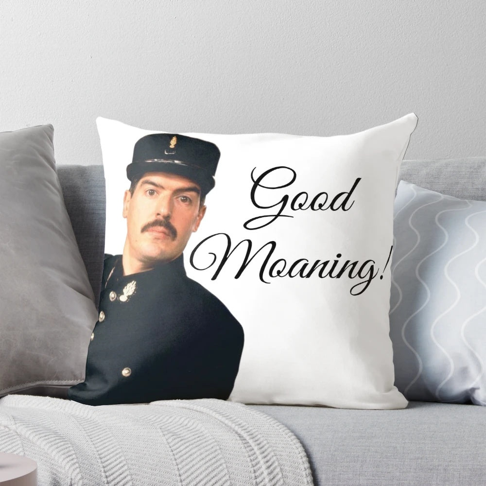 Officer Crabtree Pillow - Celebrate the iconic British sitcom 'Allo 'Allo with this unique home decor piece.