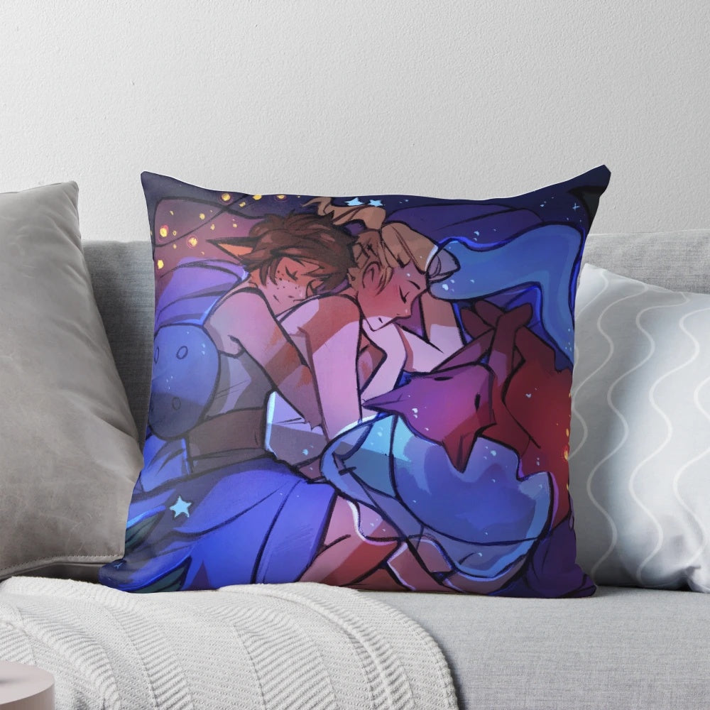A cozy pillow featuring the beloved catradora couple from Shera and the Princesses of Power, perfect for cuddling and dreaming.