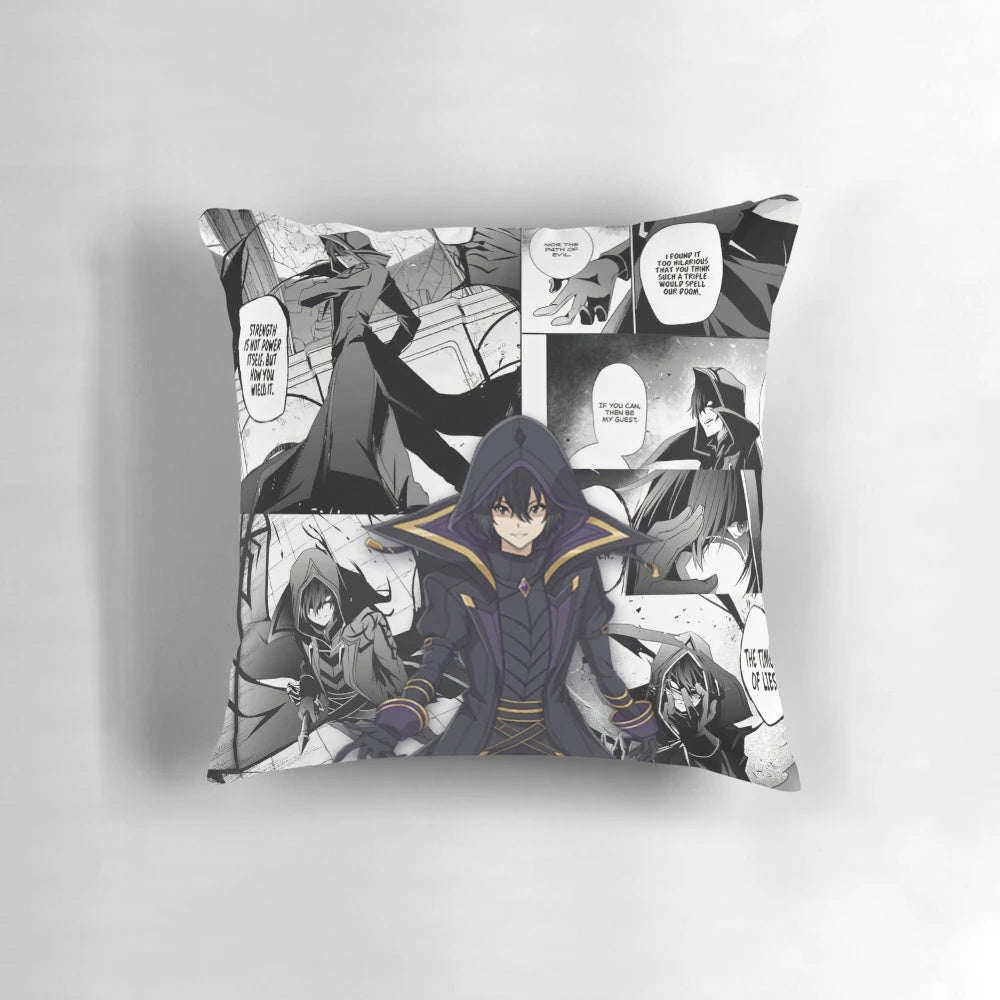 Cid Kagenou from the anime "The Eminence of the Shadow" featured on a cozy pillow.