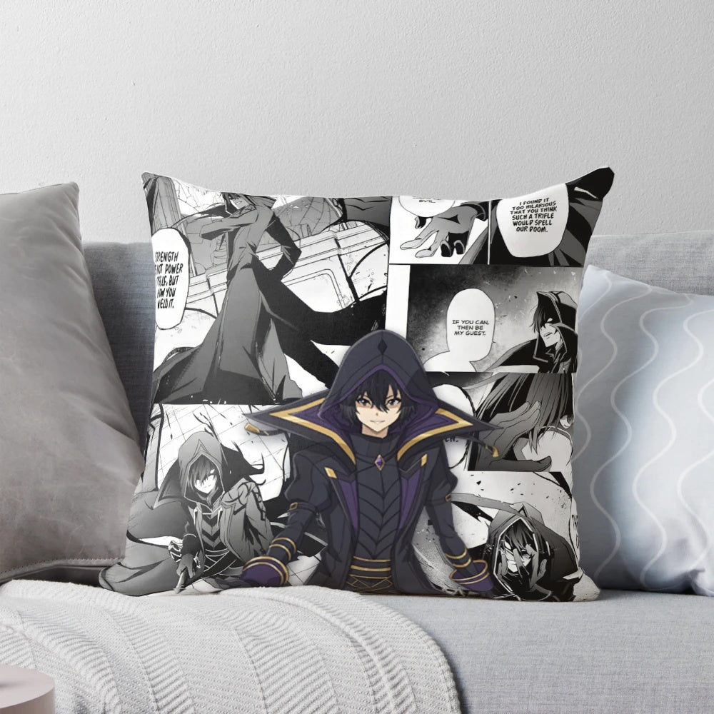 Cid Kagenou from the anime "The Eminence of the Shadow" featured on a cozy pillow.