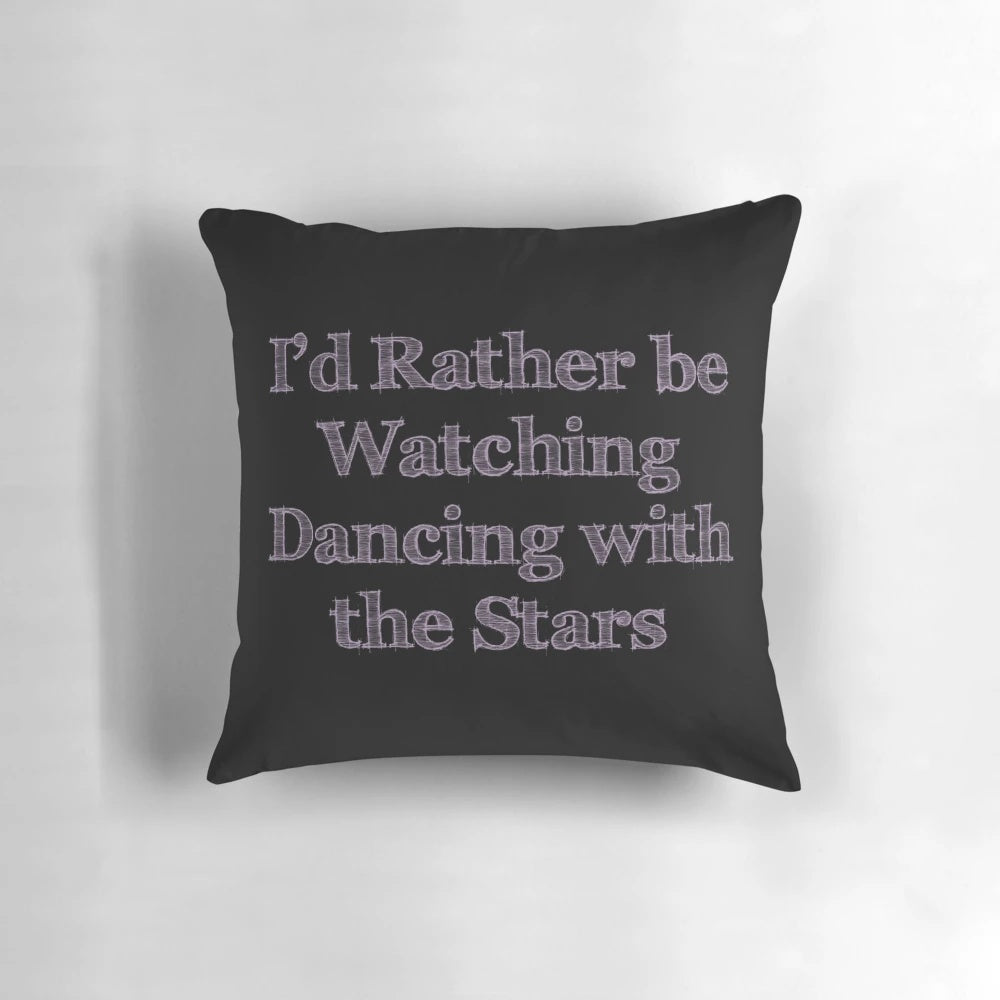 A plush pillow featuring the iconic Dancing With The Stars branding and dance styles
