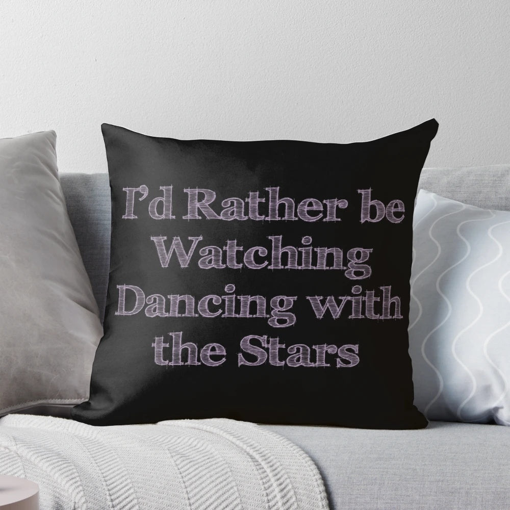 A plush pillow featuring the iconic Dancing With The Stars branding and dance styles