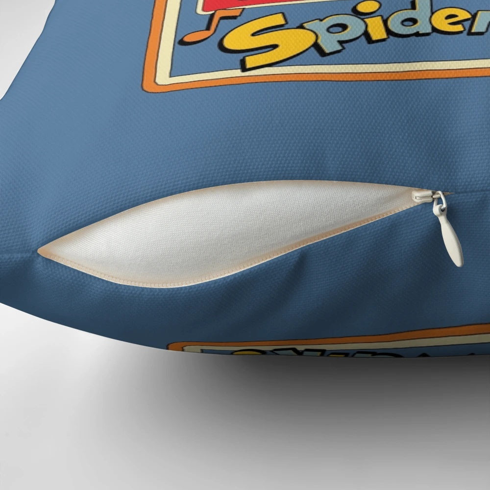 A vintage-inspired pillow featuring the iconic spiderwalk dance from the classic horror movie The Exorcist