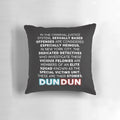 Pillow featuring the iconic "dun dun" opening speech from the TV series Law & Order: Special Victims Unit