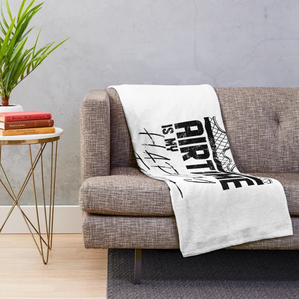 Plush blanket with a roller coaster enthusiast design
