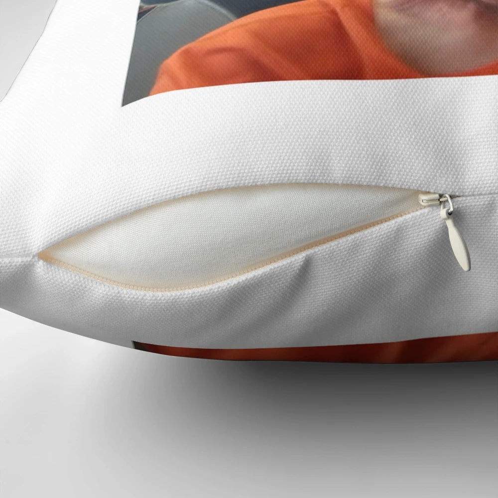 Daniel Larson Pillow, featuring a portrait of the beloved internet personality