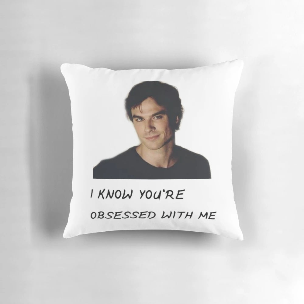 Vampire Diaries-inspired 'I Know You Are Obsessed With Me' Pillow