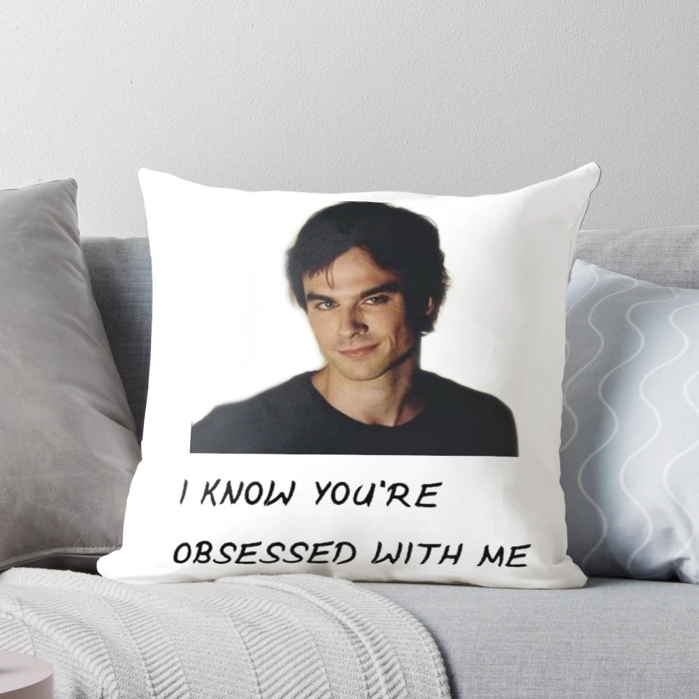 Vampire Diaries-inspired 'I Know You Are Obsessed With Me' Pillow