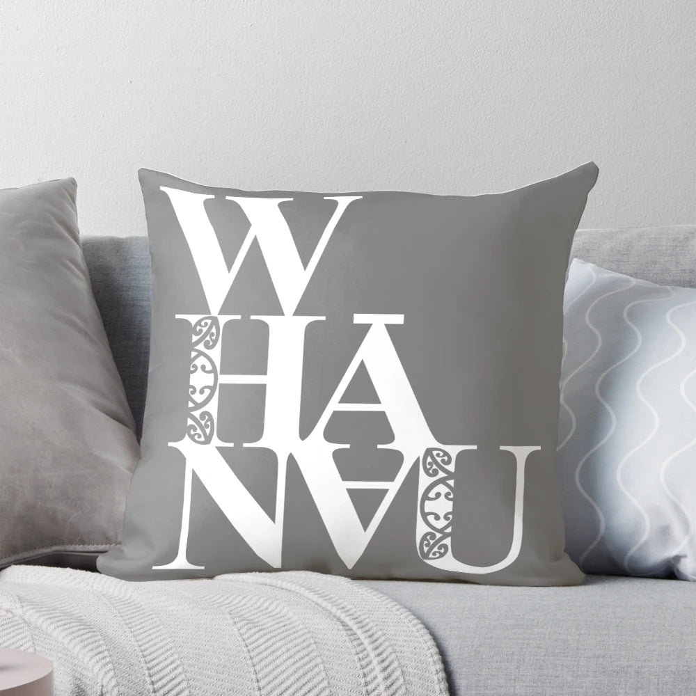 Whanau (New Zealand Family) Pillow - Soft, Cozy, and Culturally Inspired
