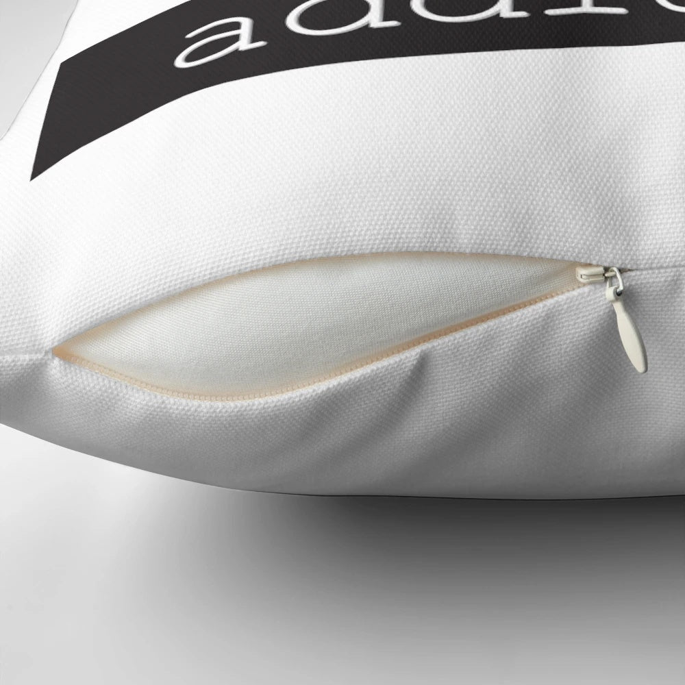 A cozy pillow featuring a relatable book quote for book lovers and reading enthusiasts.