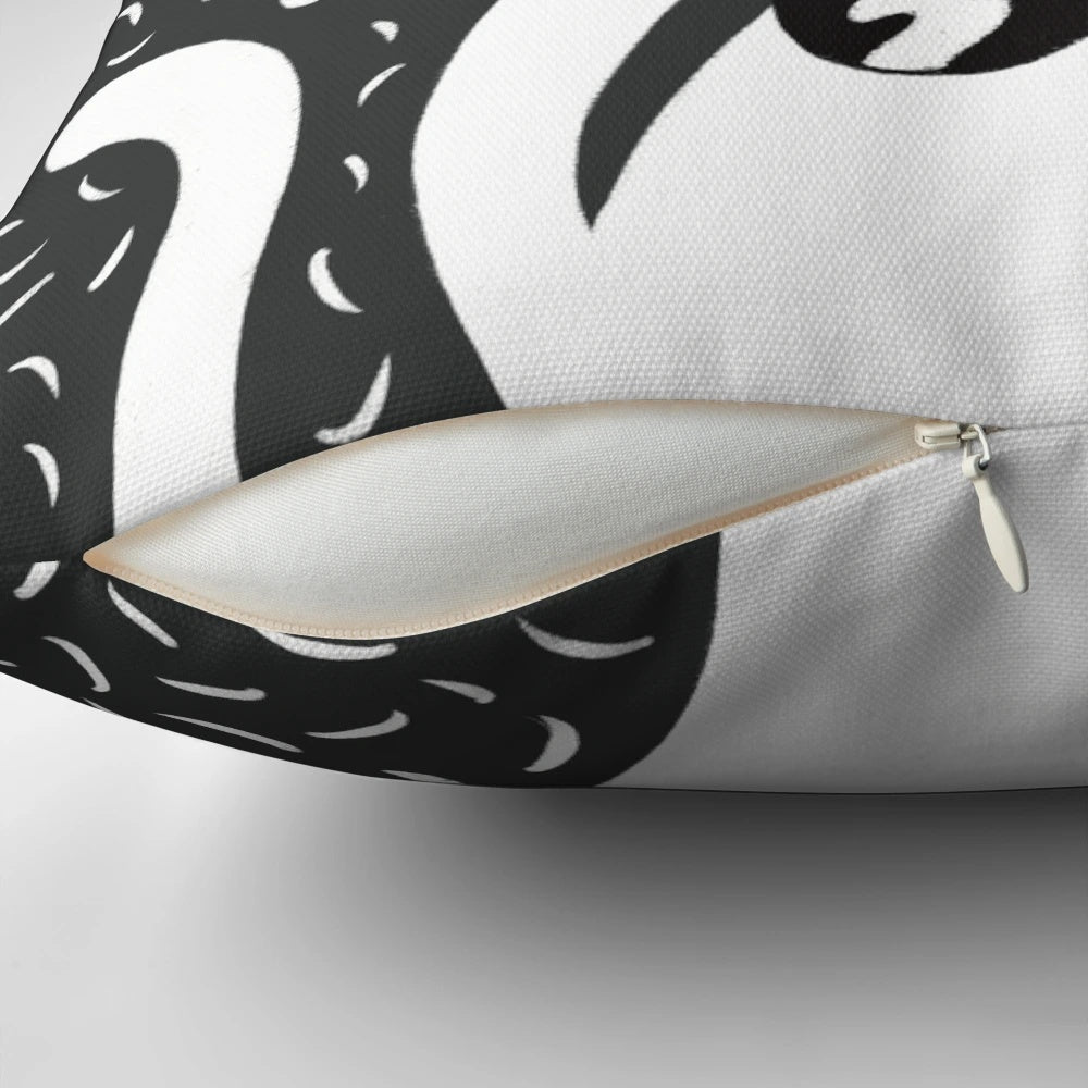 A soft, plush pillow covered in cat hair, perfect for the ultimate cat lover.