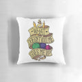 A cozy, customized pillow featuring dice and a "What Doesn't Kill Me" design, perfect for any DnD or gaming enthusiast.