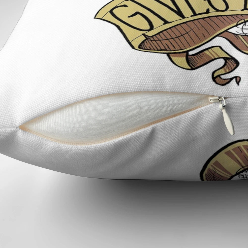 A cozy, customized pillow featuring dice and a "What Doesn't Kill Me" design, perfect for any DnD or gaming enthusiast.